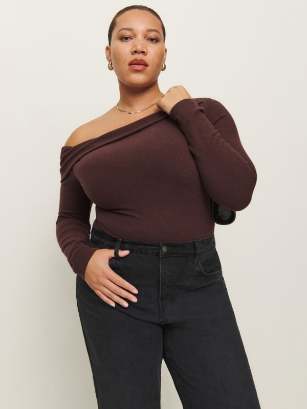 Elio Knit Top Es - Mahogany